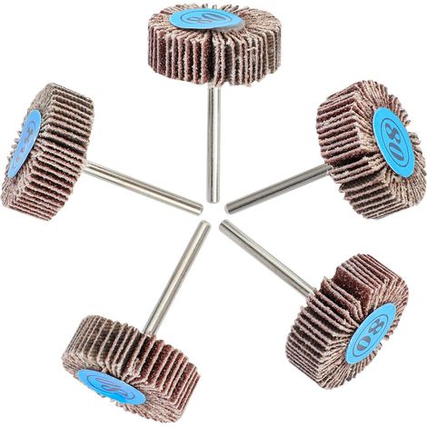 (10 pièces) 80 roues à lamelles en papier abrasif pour polissage, accessoires compatibles perceuses, meuleuses et outils rotatifs (1/5)