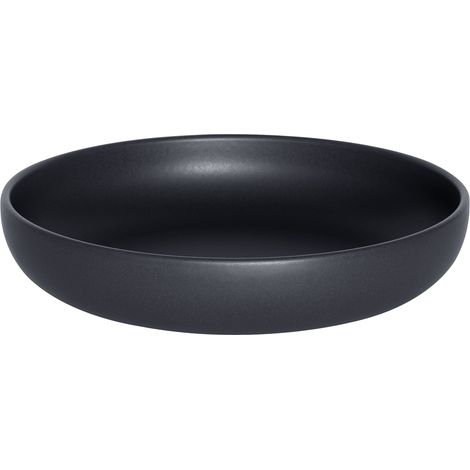 Table Passion - Assiette creuse Uno noir 22 cm (lot de 6)
