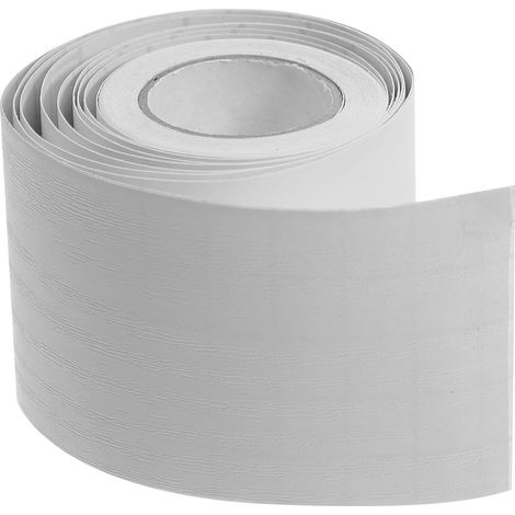 Bande adhésive souple en PVC pour plinthes, imitation bois blanc, (1/5)