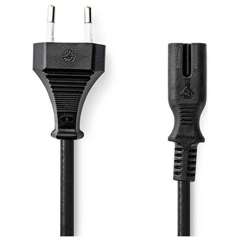 Câble Alimentation C7 Plat 3m Connecteur Iec-320-c7, Design Plat, 3 Mètres - Viat (1/2)