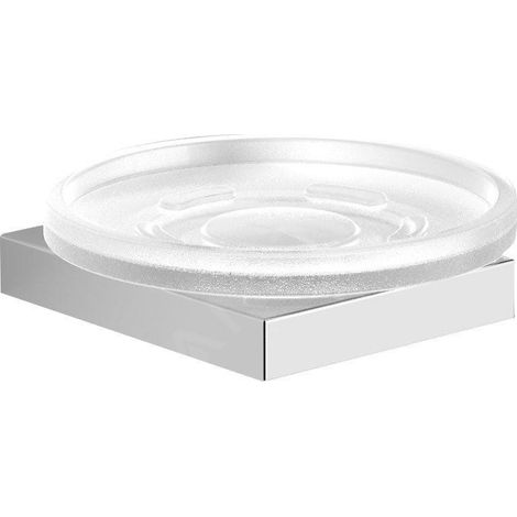 Porte-savon QUINNY, verre dépoli, chromé (1/3)