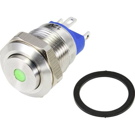 BOUTON POUSSOIR À PRESSION TRU COMPONENTS TC-9219000 TC-9219000 48 V/AC 2 A 1 X OFF/(ON) IP67 À RAPPEL 1 PC(S) (1/3)