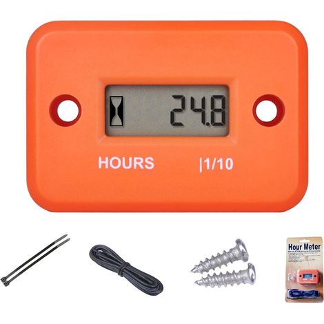 Compteur d’heures inductif numérique étanche IP68 (HM006A Orange) (1/5)