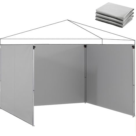 Pavillon-Seitenwände-Set, 3 x 3 m, UPF 50+ Oxford-Gewebe