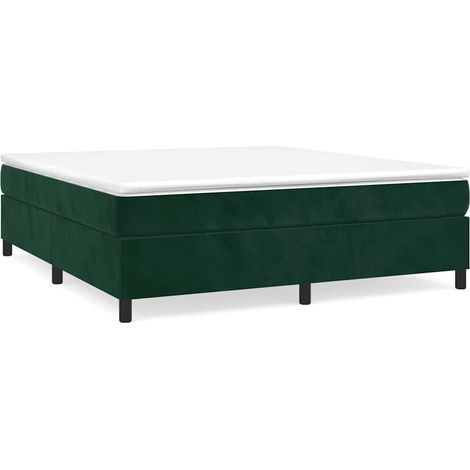 Maison Exclusive - Boxspringbettgestell Dunkelgrün 160x200 cm Sam (1/5)