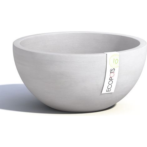 BRÜSSEL Schale Ø30 H14  - WHITE GREY- ECOPOTS