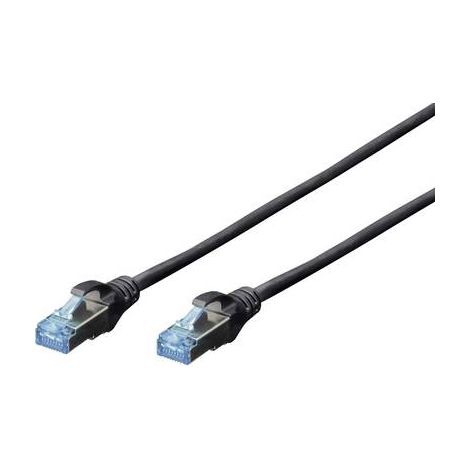 Digitus DK-1532-010/BL RJ45 Câble réseau, câble patch CAT 5e SF/UTP 1.00 m noir torsadé par paire 1 (1/2)