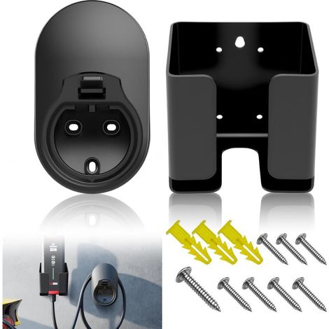 Wandhalterung, robustes Kunststoff, Kabelorganizer Typ 2, schwarz, für Garage und Ladestation (1/5)