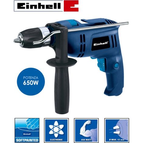 Trapano elettrico a percussione 650W autoserrante 13mm Einhell - BT-ID 650 E