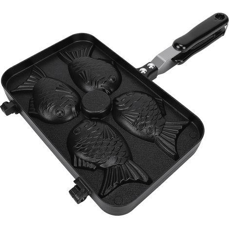 Taiyaki – moule à gâteau en forme de poisson, gaufrier antiadhésif pour la maison, bricolage, fête, dessert, faire 4 (1/5)