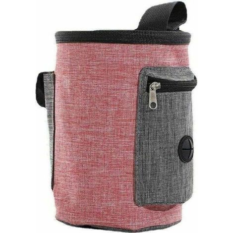 Trainingstasche für Haustiere, tragbare Leckerlitasche für Ausflüge, Trainingsgürteltasche, Outdoor-Zubehör für Haustiere, Hunde-Ausflugszubehör, rot (1/4)