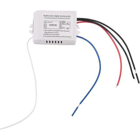 Canal avec émetteur numérique 220 V ON/OFF, 1 interrupteur, récepteur relais sans fil, télécommande pour lampe - FFY (1/4)