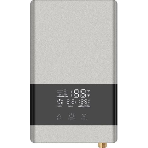 Nannigr chauffe eau electrique, chauffe eau instantane 6KW mini chauffe eau electrique sans réservoir mural avec affichage led réglage,pour maison cuisine