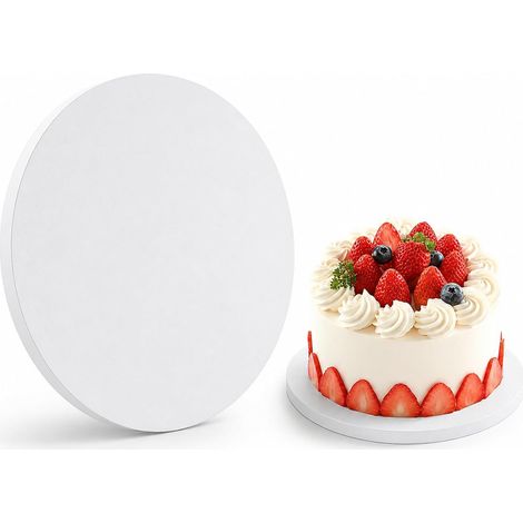 Disque Gâteau 1 Pièce Rond 20cm Argenté en Carton - Plateau Jetable pour Cake Board Pâtisserie & Présentation Événement (1/5)