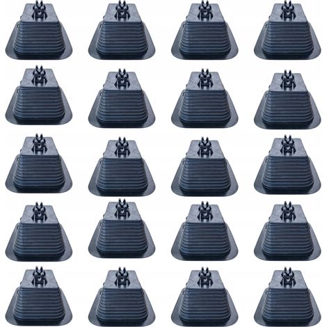 20 soportes de hormigón de plástico con base para techos planos, diámetro 8-10 mm (1/5)