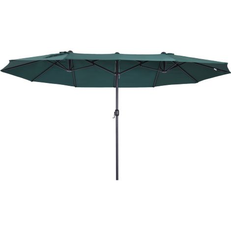 Sonnenschirm Gartenschirm Marktschirm Doppelsonnenschirm Terrassenschirm mit Handkurbel Dunkelgrün Oval 460 x 270 x 240 cm
On-Site