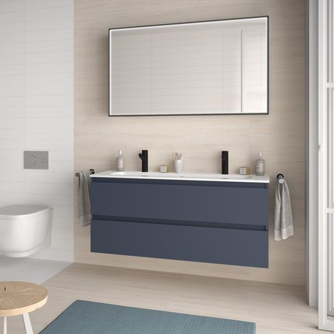Salgar Schrank wandhängend SPIRIT 1200 2 Metallauszug mit Softeinzug NIGHT BLUE 1194 x 540 x 450 mm (1/5)