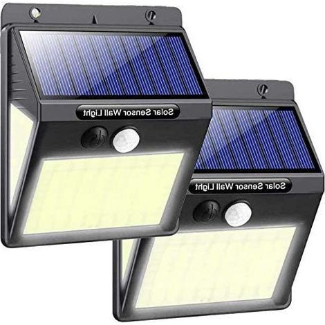 Lampes solaires d'extérieur (lot de 2) - 48 LED - Lampes solaires de puits étanches, ultra-lumineuses et sans fil - Lampes de sécurité solaires (1/5)