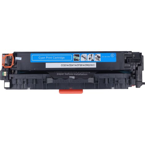 Cartouche de toner remanufacturée de remplacement 304A, cartouche de toner cyan CC531A Compatible avec les imprimantes multifonctions Color LaserJet CM2320 et Color LaserJet CP2025 (1/5)