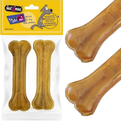 Os pressé, délicatesse naturelle, à mâcher pour chien, Woof&Miao, 12,5 cm, 2 pièces.