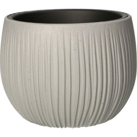 Pot de Fleurs 145x110 mm Imitation Béton avec Motif de Vague + Pot Intérieur Style Moderne-NANOTEH (1/5)