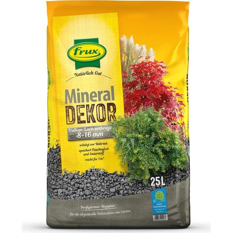 frux® Pro Mineraldekor Vulkan-Lava Anthrazit 8-16 mm - 25 Liter für ca. 1 m²