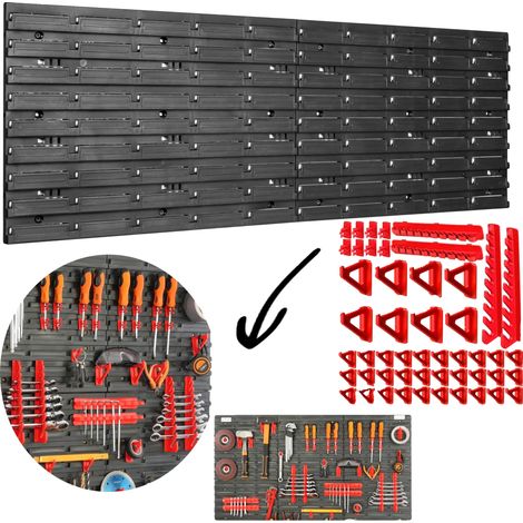 Tableau d'outils d'atelier, design compact, installation facile, Rouge (1/5)