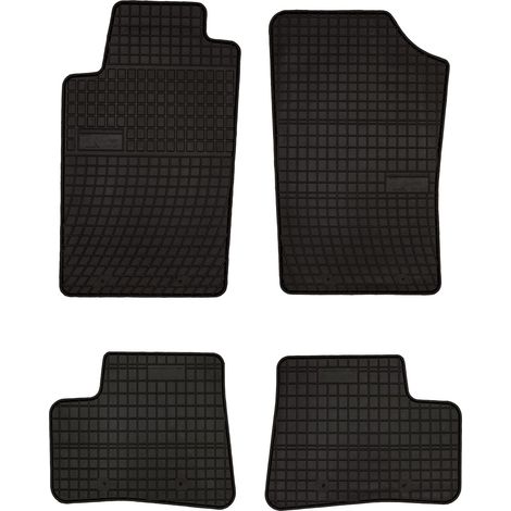 Alfombrillas de goma para Peugeot 206 hatchback, SW, station wagon, CC, cabrio (1998-2010) - negras, ajustables (1/5)