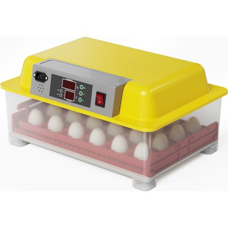 Wiltec Couveuse automatique – 100 W – pour 24 oeufs – à Retournement automatique – Appareil à couver Incubateur Couvoir Éclosoir Éleveuse oisillons