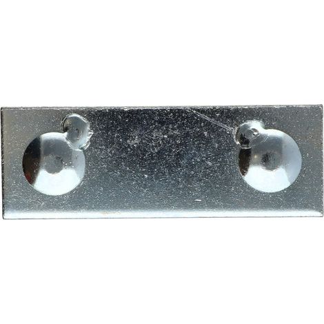 PLAQUETTE 90X32X5 + TRCC JAPY tête ronde collet carré 8X25 Acier zingué-1 pièce (1/2)