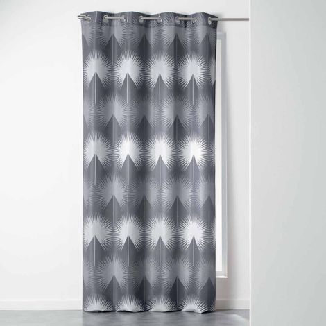 Rideau à Œillets "Galiane" 140x260cm Anthracite (1/3)