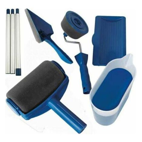 Rouleau à peinture sans couture Paint Roller Set pour la peinture de murs, portes, planchers, plafonds, Toit ou autre grande surface, pas de préparation, pas de désordre