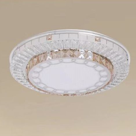 TRADE SHOP - Plafoniera Soffitto 45w ø40cm Led Design A Strati Cristalli Catena Luce Fredda 03531 -