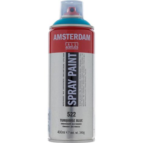 Bombe de peinture Amsterdam 400 ml bleu turquoise (1/2)