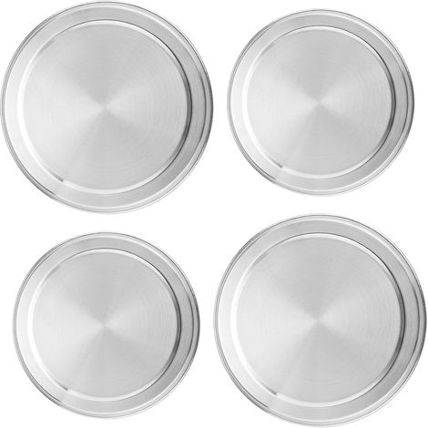 Set di 4 copri-occhielli per piano cottura elettrico - Coperture per fessure in acciaio inox (2 da 8,27" e 2 da 6,69") (1/5)