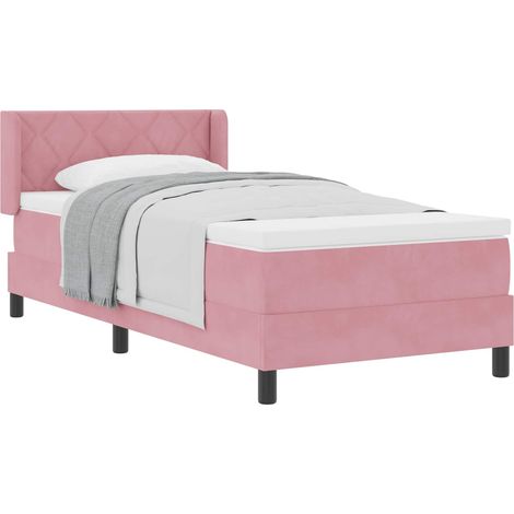 Maison Exclusive - Letto a molle con testiera Rosa 200 x 90 cm Velluto (1/5)