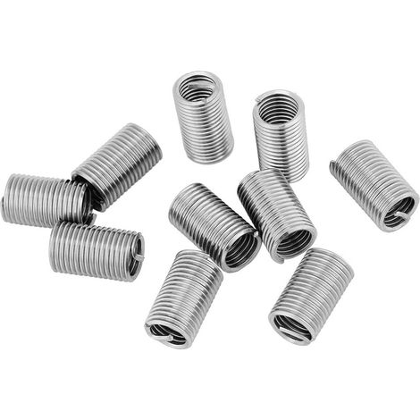 10 Pièces Insert Fileté en Acier Inoxydable 304, Kit de Réparation de Filets M8x1.25x3D pour Vis (1/5)