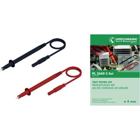 SKS Hirschmann PL 2600 S SET Sicherheits-Messleitungs-Set Lamellenstecker 4 mm Prüfspitze 1.00 m Sch