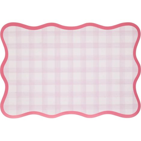Mantel individual a cuadros flor de rosa 45x30cm - Atmosphera créateur d'intérieur (1/4)