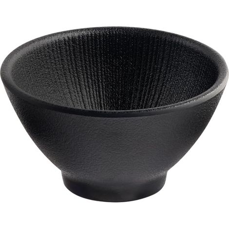 Bol NERO Mélamine Ø 10 cm 0,15 litre noir empilable lavable au lave-vaisselle (1/5)
