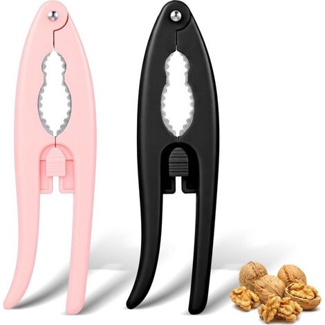 Set mit 2 multifunktionalen Nussknackern mit ergonomischen Griffen – Robust – Nussknacker – Für Walnüsse, Haselnüsse, Pistazien (1/4)