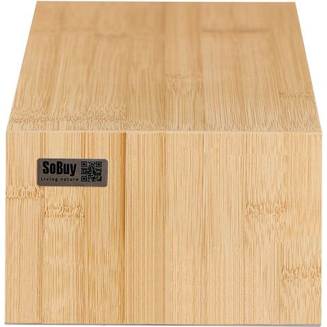 Pantalla Soporte para Monitor, Soporte de Sobremesa,bambú, Ergonómico para Universal Monitor FRG198-N SoBuy ES