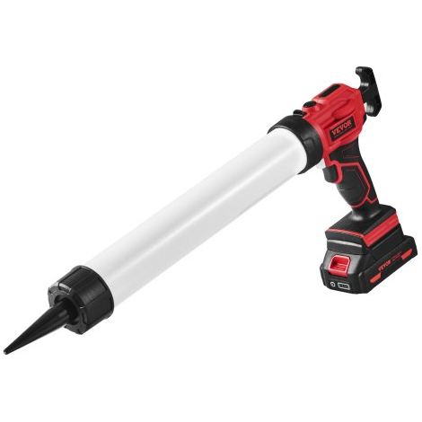 Akku-Kartuschenpistole Kartuschenpresse Silikonpistole (20 V, für 600 ml-Kartuschen, bis zu 270 kg, 4-Gang einstellbare Drehzahl, Inkl. Akku und Ladegerät) Kompatibel mit Acrylsäure, Klebstoffe (1/5)