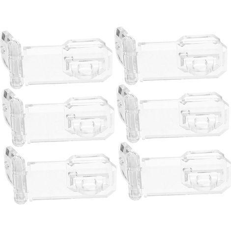 Lot de 6 boîtes en acrylique transparent avec fermeture à pression (1/5)