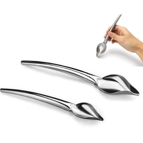 Cuillère De Décoration - Cuillère À Sauce Pour Dressage Culinaire - Lot De 2 (Petite Et Grande)