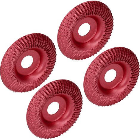 Lot de 4 disques à meuler 16 mm en acier inoxydable rouge bordeaux, pour le façonnage, le meulage, le polissage et le ponçage rapides. (1/5)