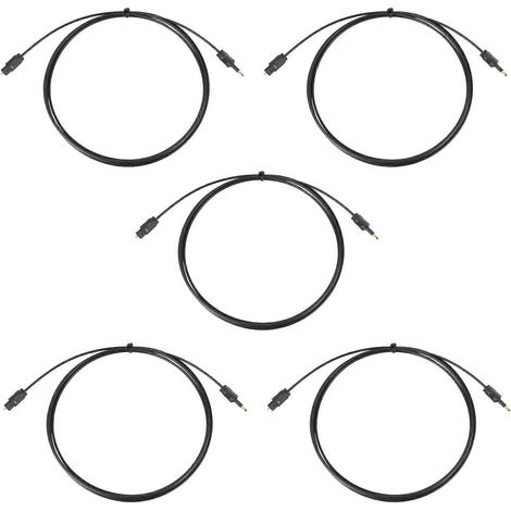 5 x 2 m Mini-3,5-mm-Klinkenstecker Digitales optisches Audiokabel SPDIF Glasfaserleitung (1/5)
