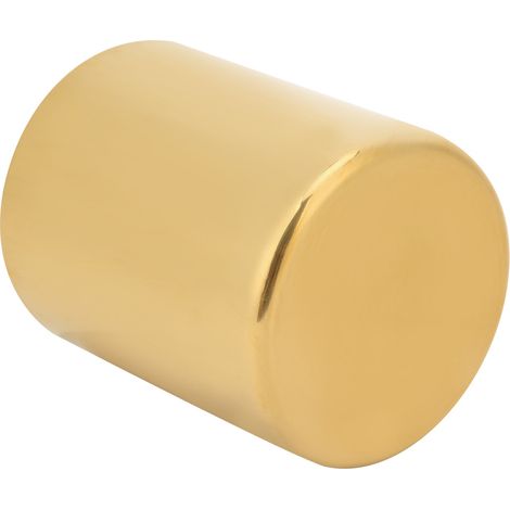 Stylo métal rond doré [Pencil Holder] électroplaque miroir design luxe simple nordique avec dimensions 8.3x10cm poids 230g pour organisation bureau/cuisine/dressing. (1/5)