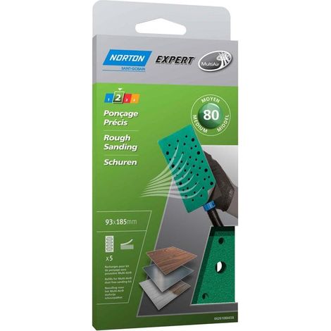 Norton Expert Nachfüllpackung 93x185mm K80 5er VE