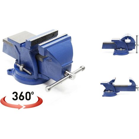 Étau pour établi 200 mm + plateau enclume - rotatif 360